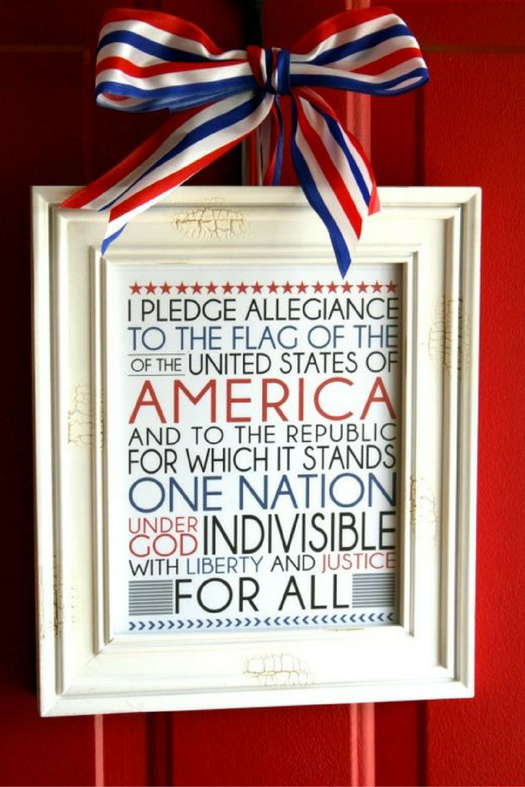Printable Pledge of Allegiance Sign